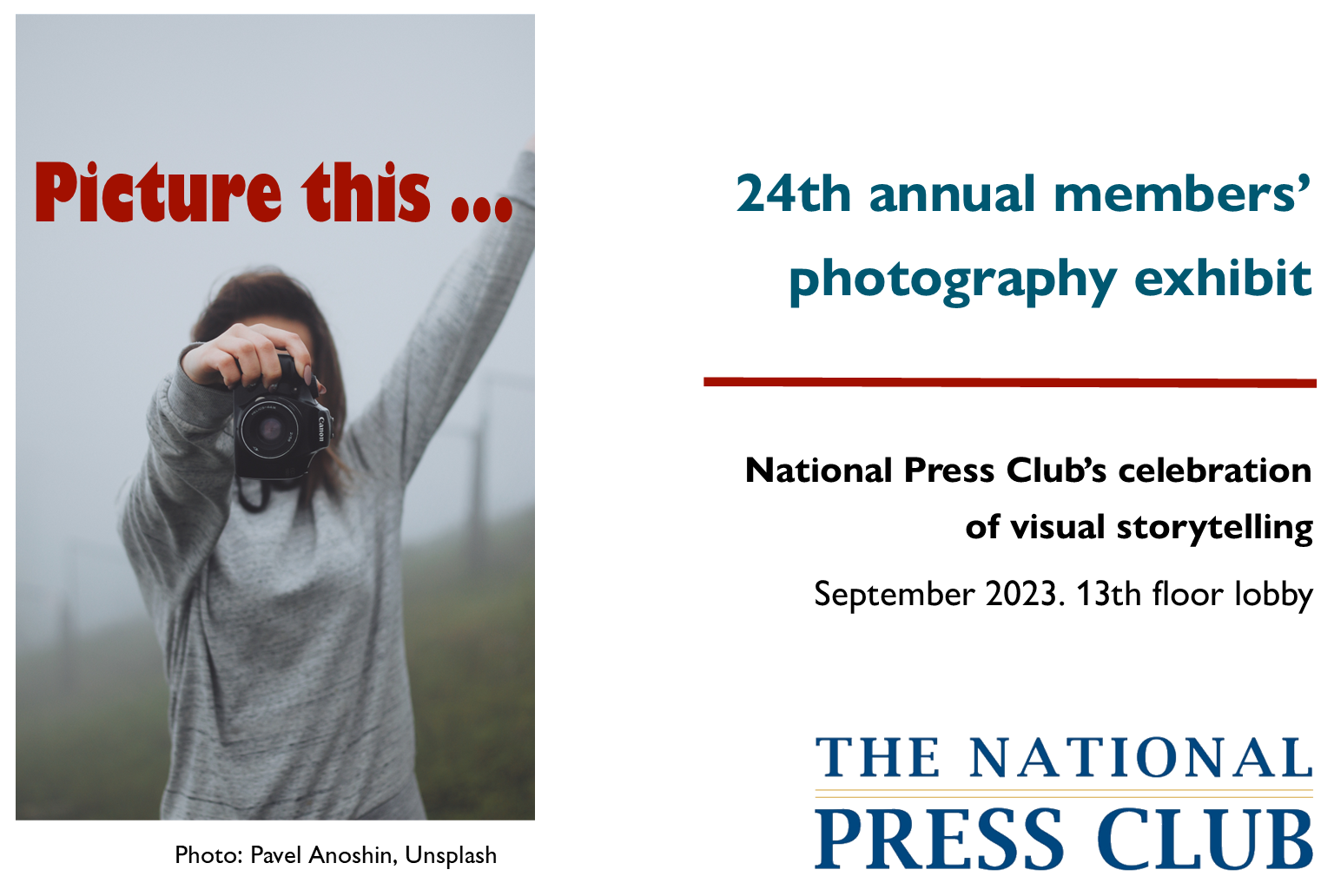 National Press Club photo exhibit 2023 logo
