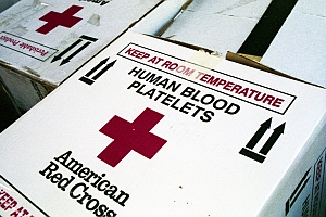 Boxes of Red Cross bllod platelets (Jason Scragz/Flickr)