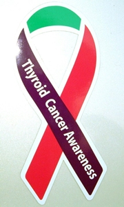 Thyroid cancer awareness ribbon