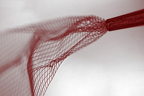 Wire mesh injected through needle