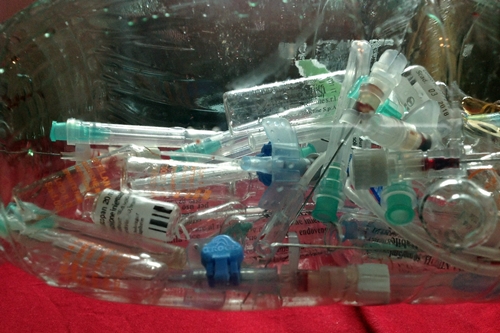 Used syringes and other medical waste