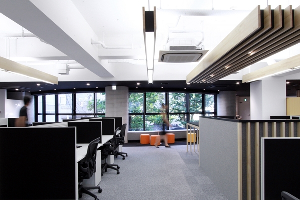 Open office cubicles