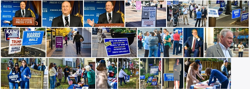 horizontal grid with images from 2024 U.S. election