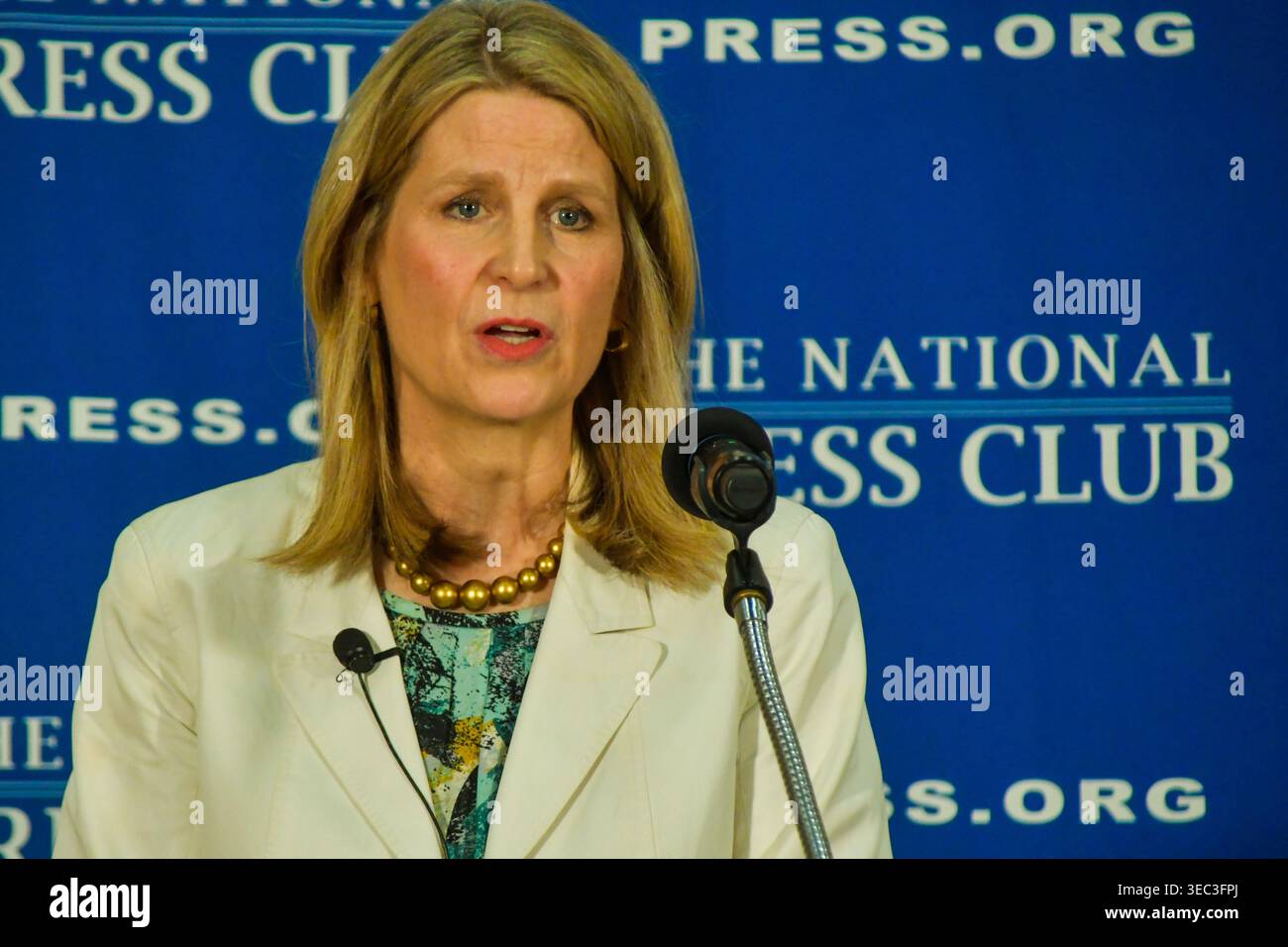 Photo of Liz Shuler at the National Press Club.