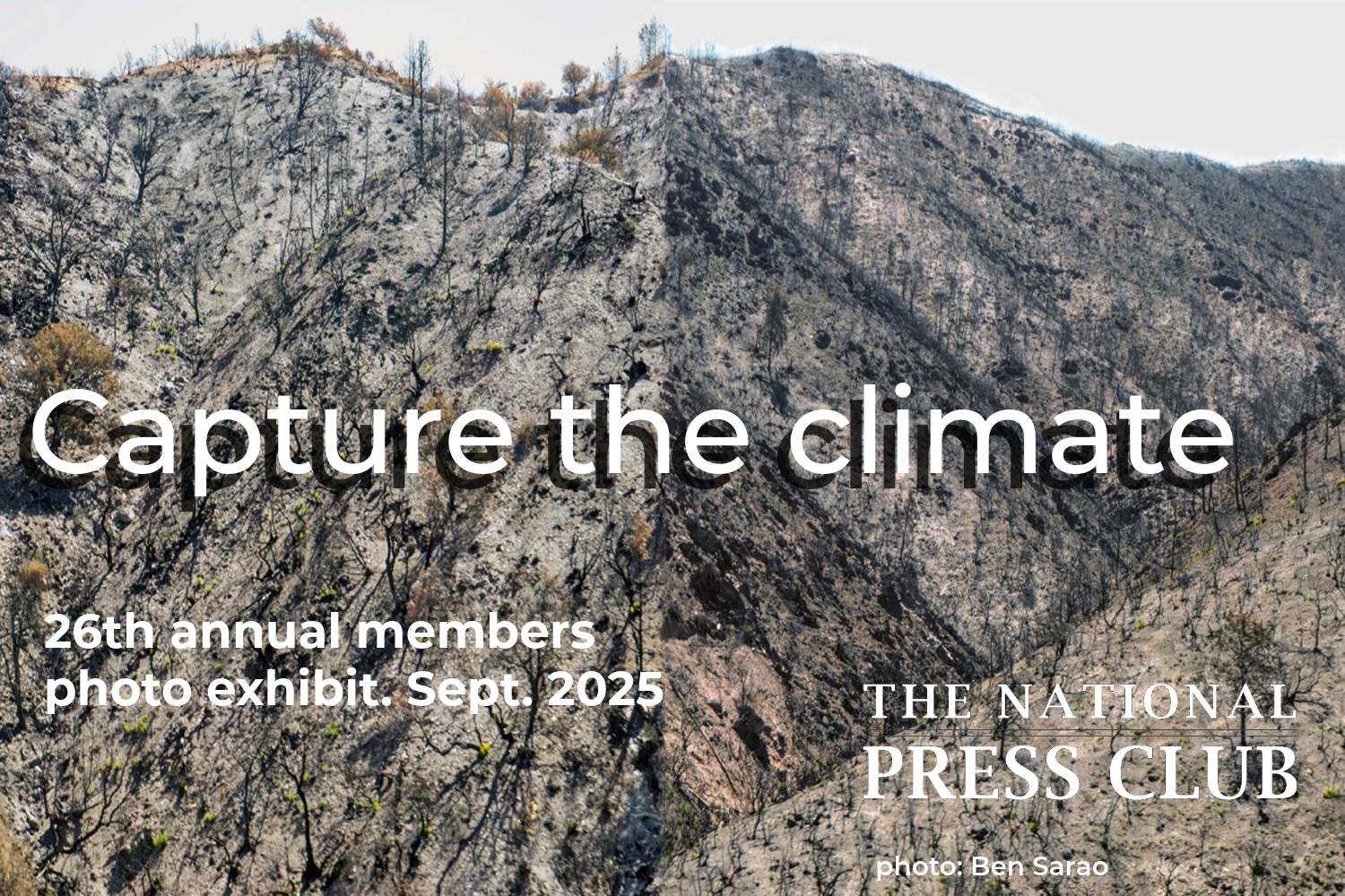 Capture the Climate, logo for National Press Club 2025 photo exhibit.