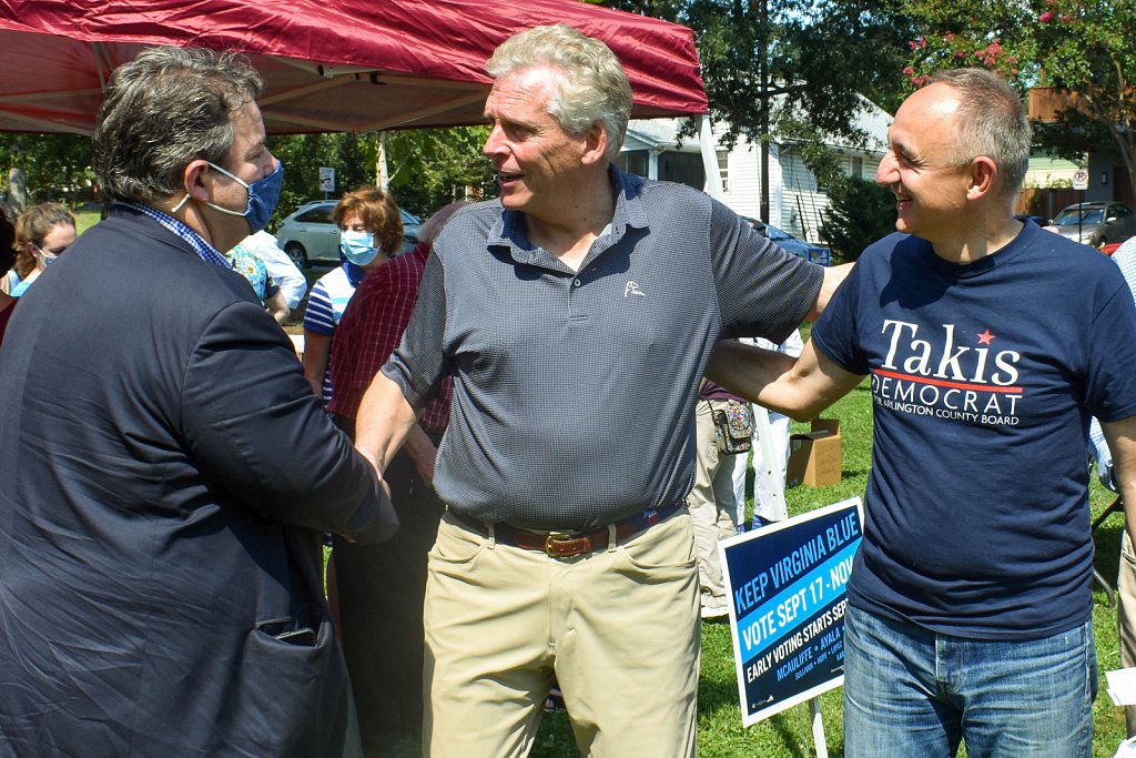 Terry McAuliffe greets local Dems