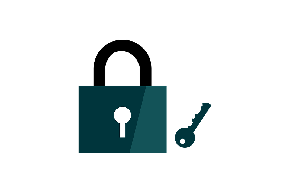 Lock and key graphic