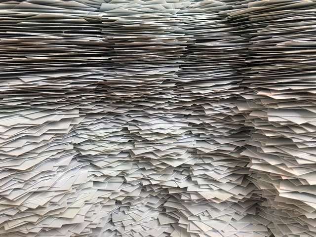 Pile of waste paper