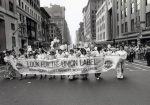 Labor union marchers