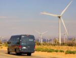 Amazon van at wind farm