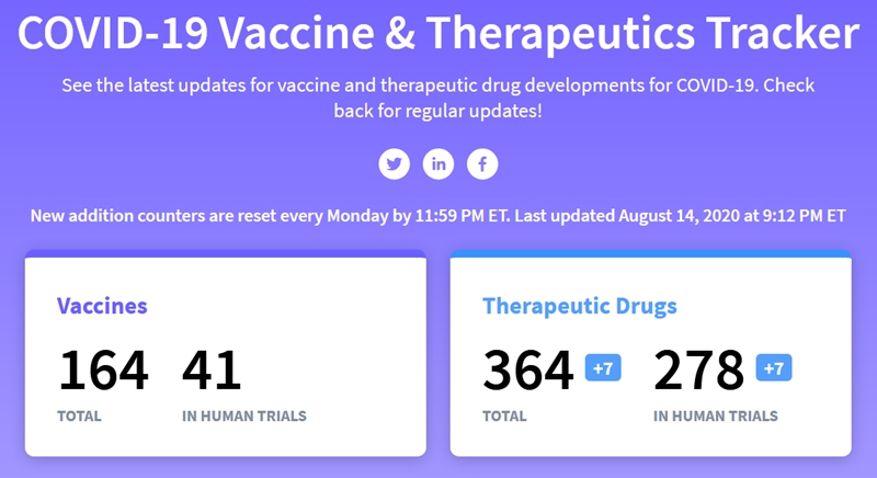 Vaccine and therapy tracker