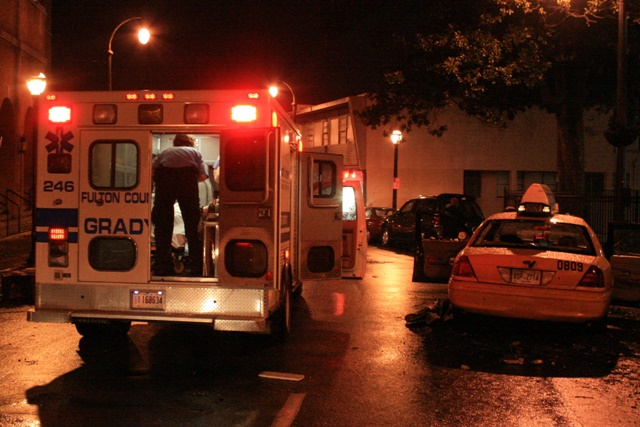 Ambulance at night