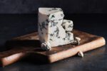 Wedge of plant-based blue cheese